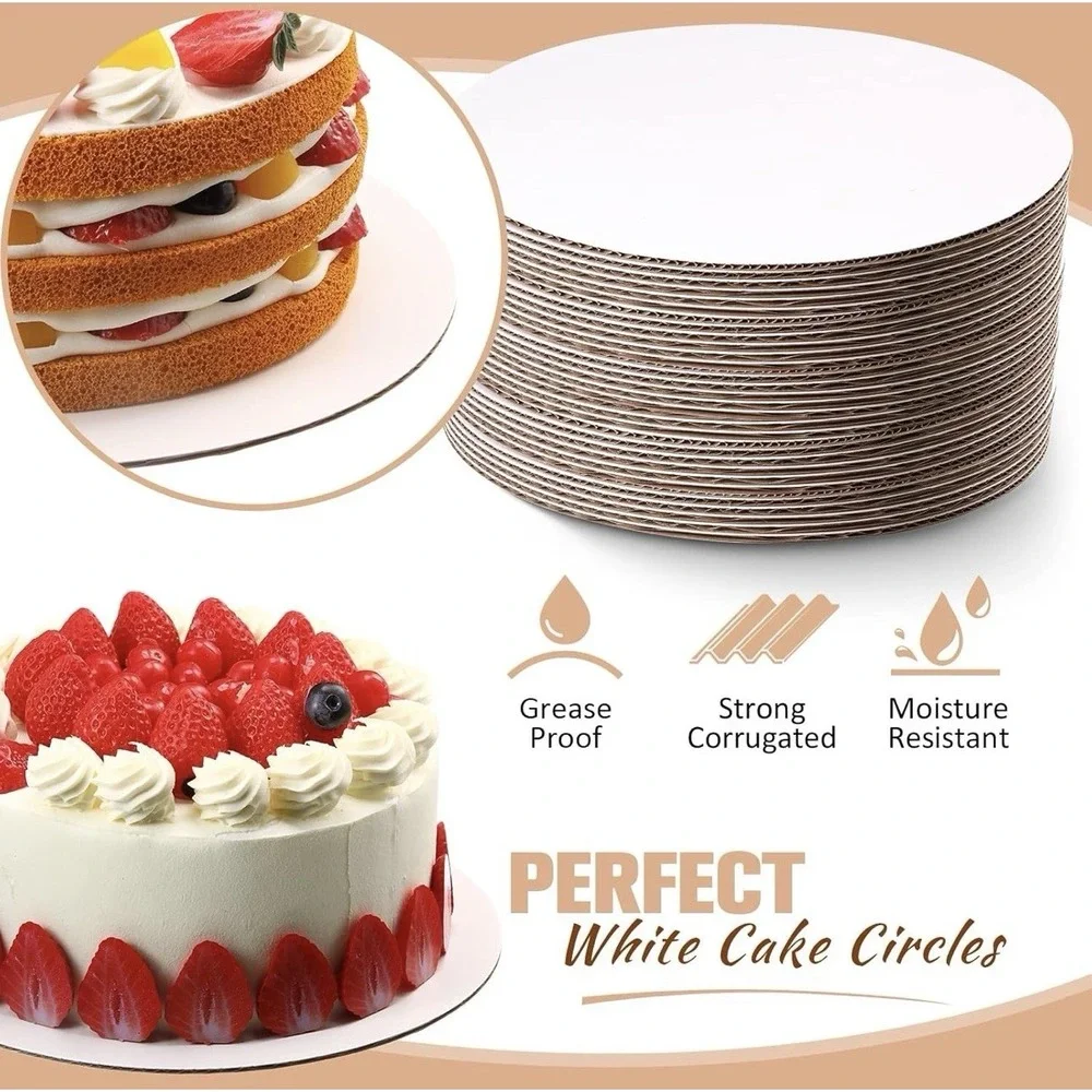 White Cake‎ Boards round 20 Pack – 10 Inch 10